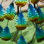 59cm Peacock Garden Statue, Steel Lawn Decor, Gift