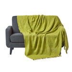 Nirvana Handwoven Slub Cotton Throw | 255cm x 360cm | Lime Green