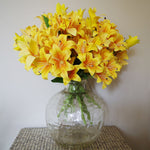 12 X 60cm Artificial Lily Stem Yellow