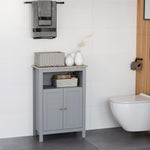 Bathroom Floor Storage Cabinet Standing Unit W/ Doors