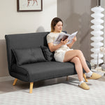 Click Clack Sofa Bed, 2 Seater Bed Settee For Living Room | Dark Grey