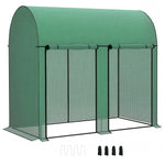 200 X 100 X 178cm Small Tomato Greenhouse With Zipped Doors | Green