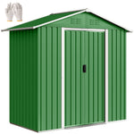 6.5x3.5ft Metal Garden Shed For Garden | Green