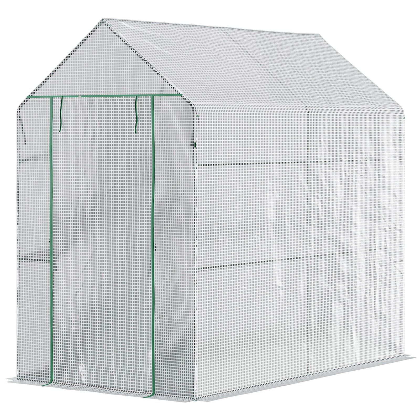 Walk-in Garden Greenhouse 186x120x190cm - White