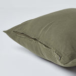 European Size Linen Pillowcase | 40cm x 40cm | Khaki Green