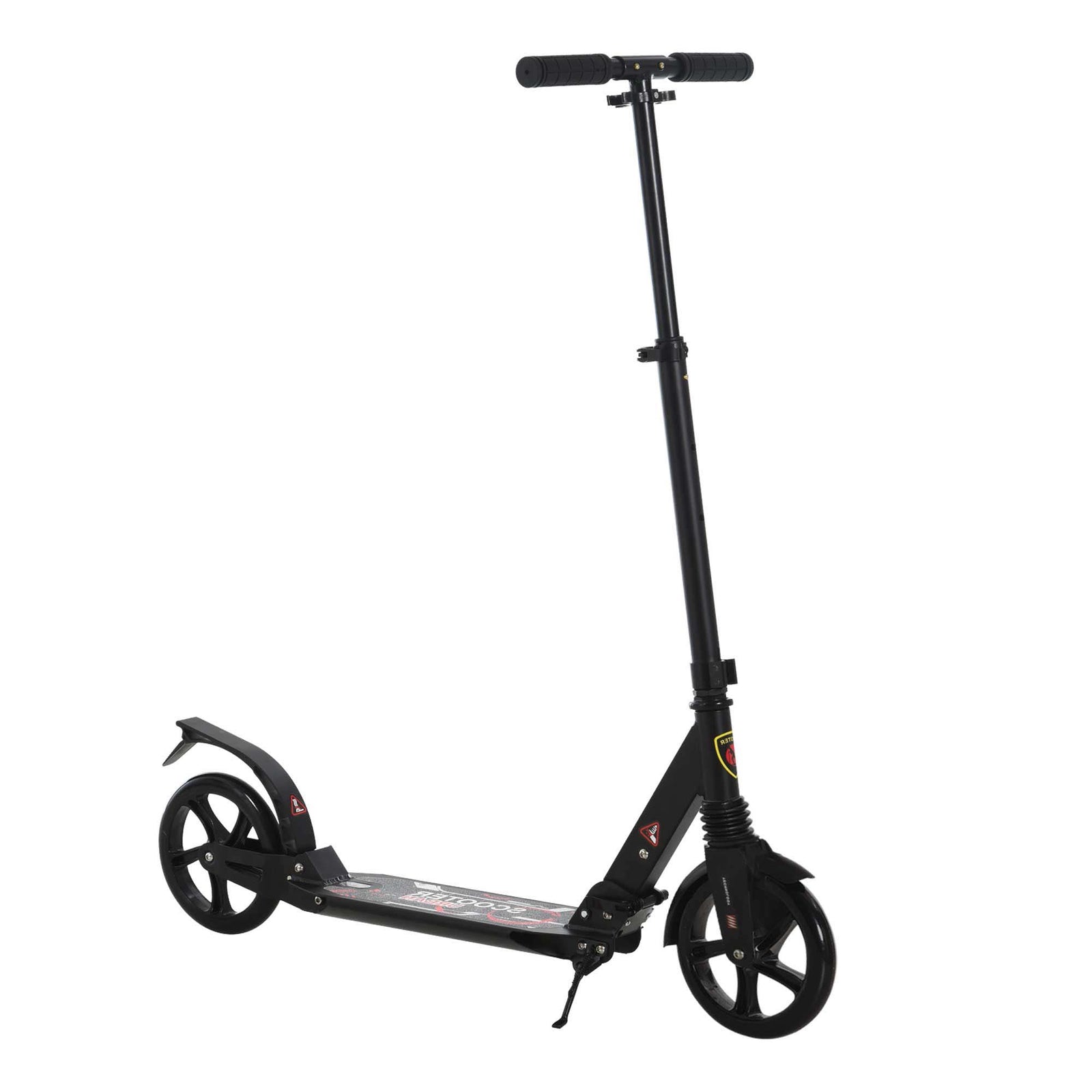 Folding Kick Scooter 2 Big Wheels Adjustable  Adult Teens | Black