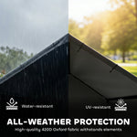 PawHut Outdoor Dog House With Weatherproof Canopy