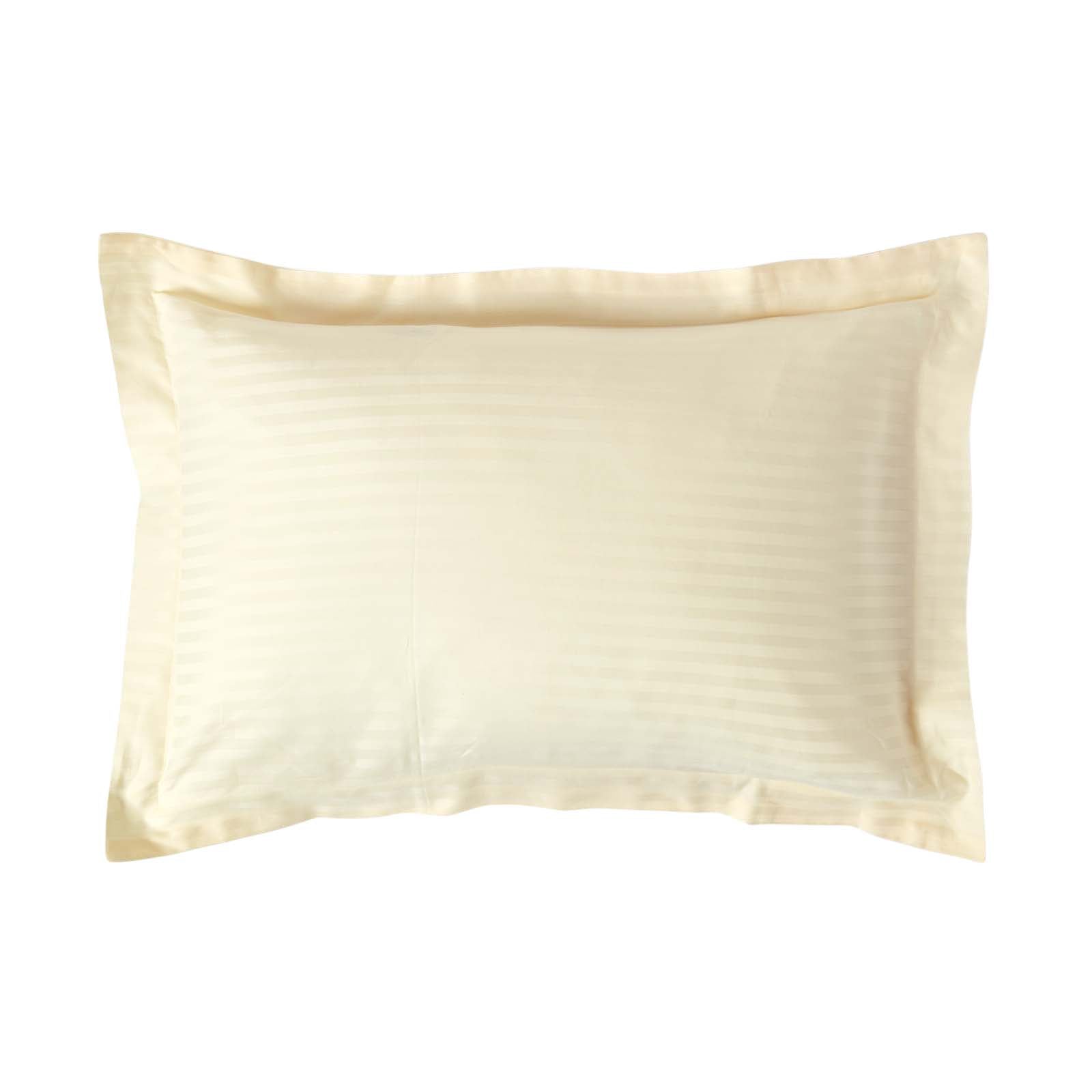 Egyptian Cotton Satin Stripe Oxford Pillowcase 330 Tc | 48 x 74cm | Pastel Yellow