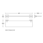 Glass Bathroom Shelf Organizer 40cm Self-adhesive Black Stick Collection