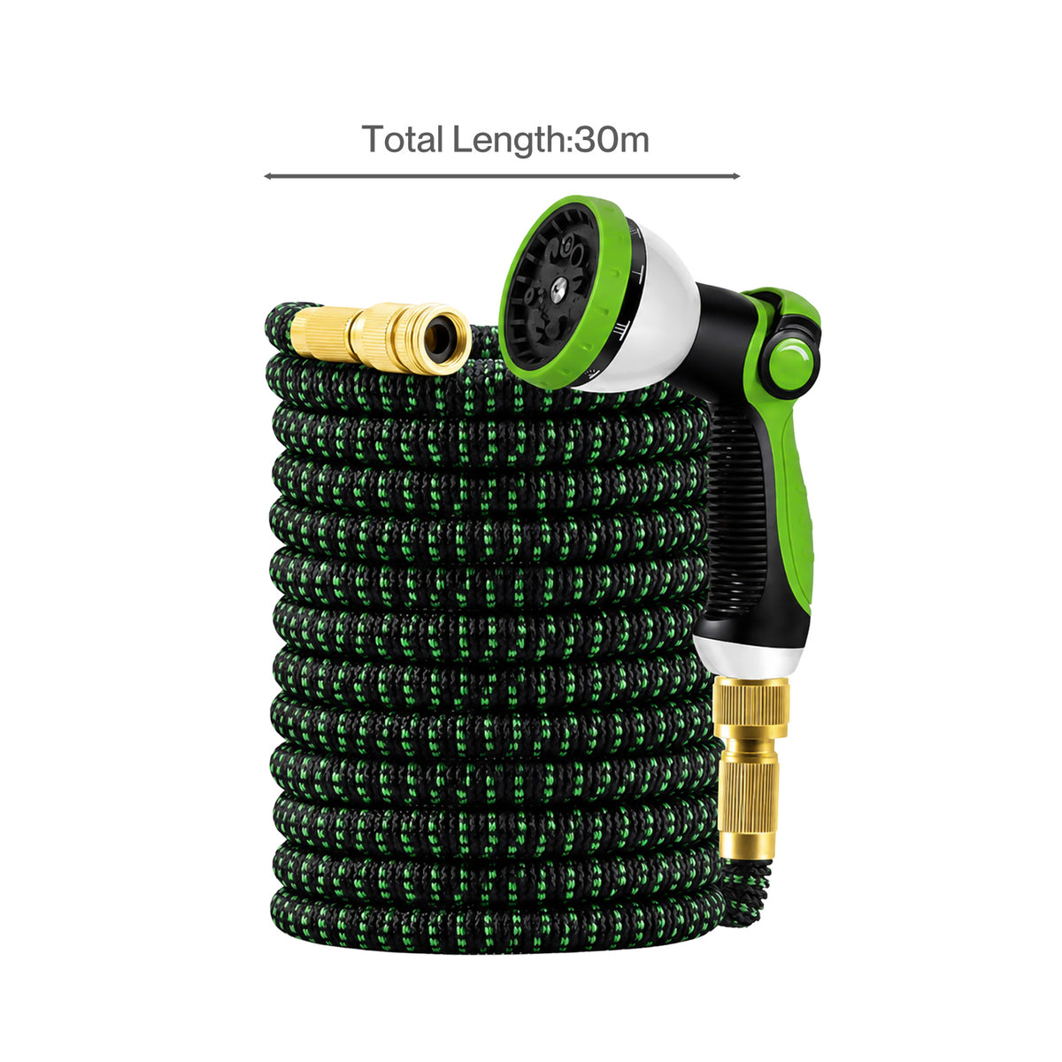 Traderight Expandable Garden Hose 10-pattern Nozzle Kink-free