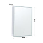 Rectangular Wall Mount Mirror Cabinet With Led Lighting