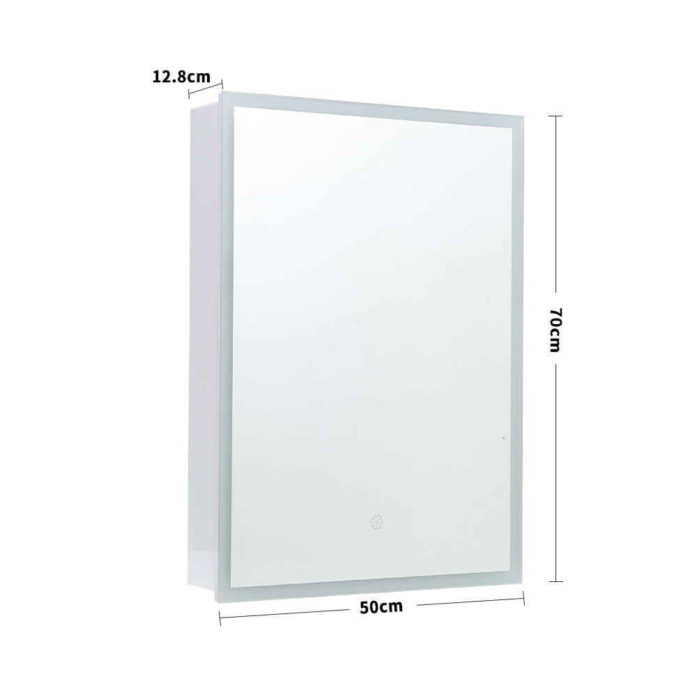 Rectangular Wall Mount Mirror Cabinet With Led Lighting