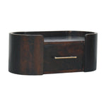 Valencia Wall-mounted Bedside, 1 Drawer, Dark Brown | Brown