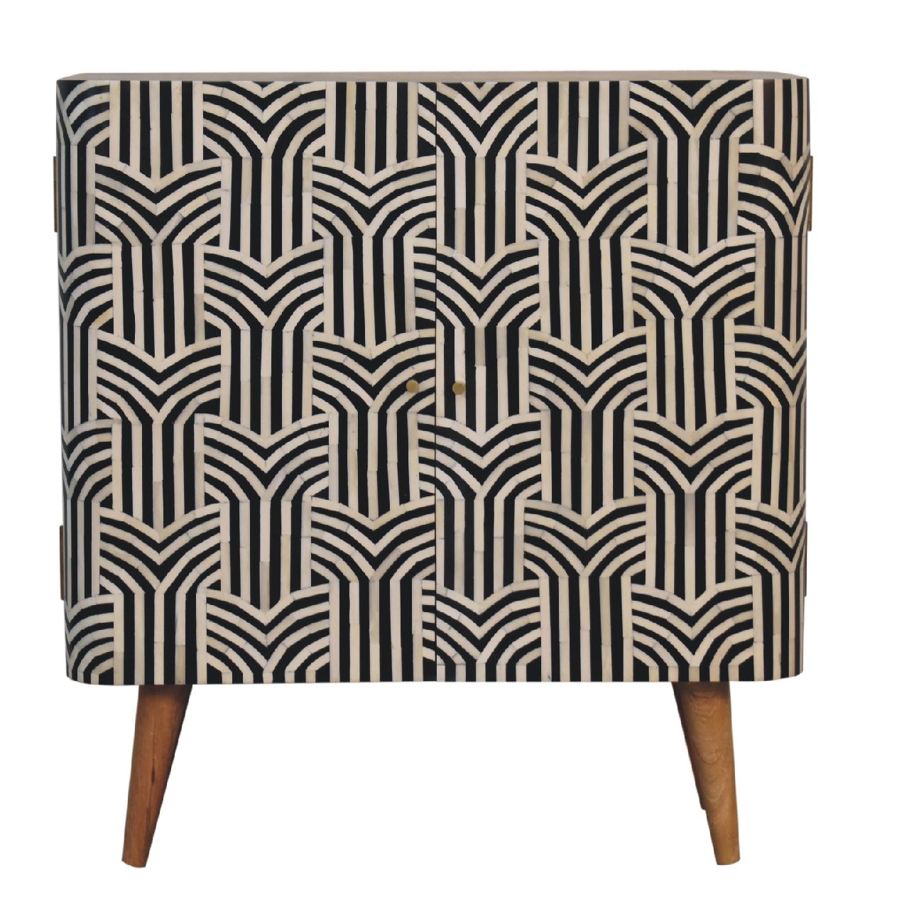 Solid Mango Wood Edessa Bone Inlay Cabinet
