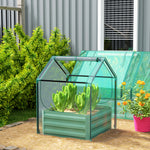Raised Garden Bed With Cover, Clear And Green