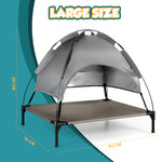 Elevated Dog Bed With Canopy Shade L