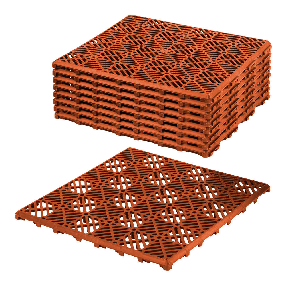 Outdoor Floor Tiles Interlocking Patio Decking | Brown