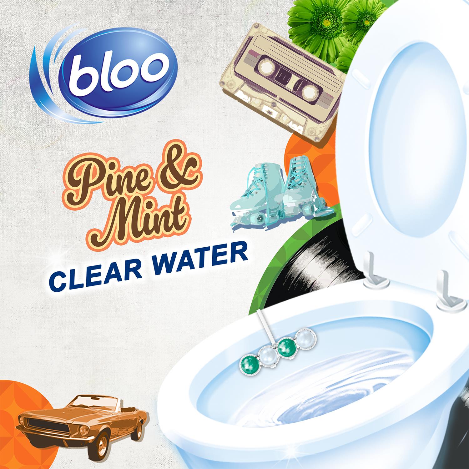 Power Active Toilet Block 70s&80s Spring Limited Edition, 3 Pack