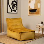 Dolce Velvet Bean Bag Lounger | Yellow