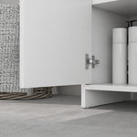 HOMCOM Freestanding Under Sink Cabinet With 2 Doors And Shelf, White