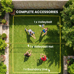 SPORTNOW Portable Volleyball Net Set With Adjustable Height Steel Poles