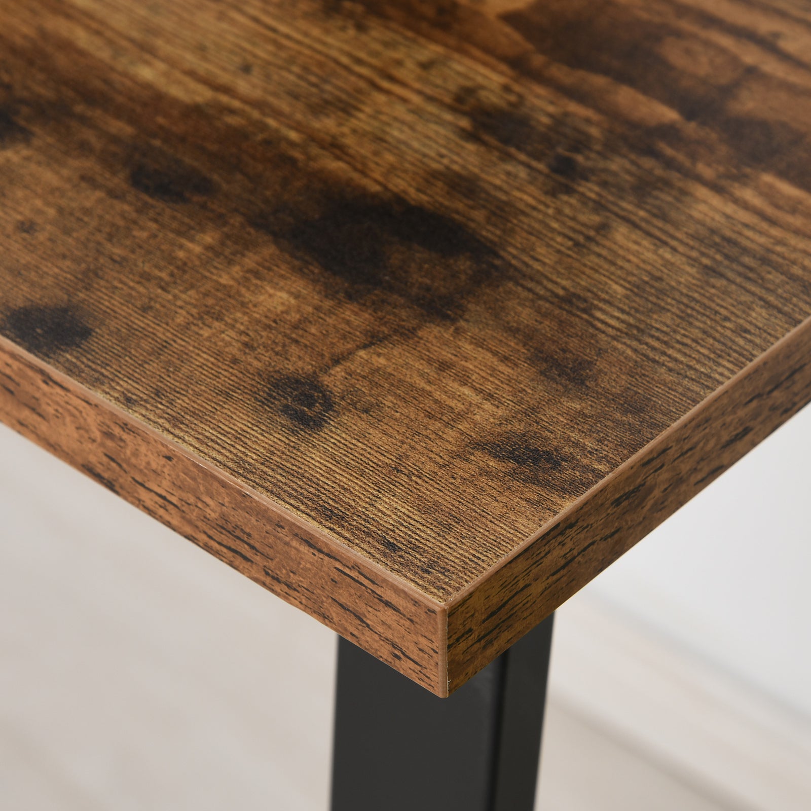 Industrial Writing Desk, Metal Legs, Home Office
