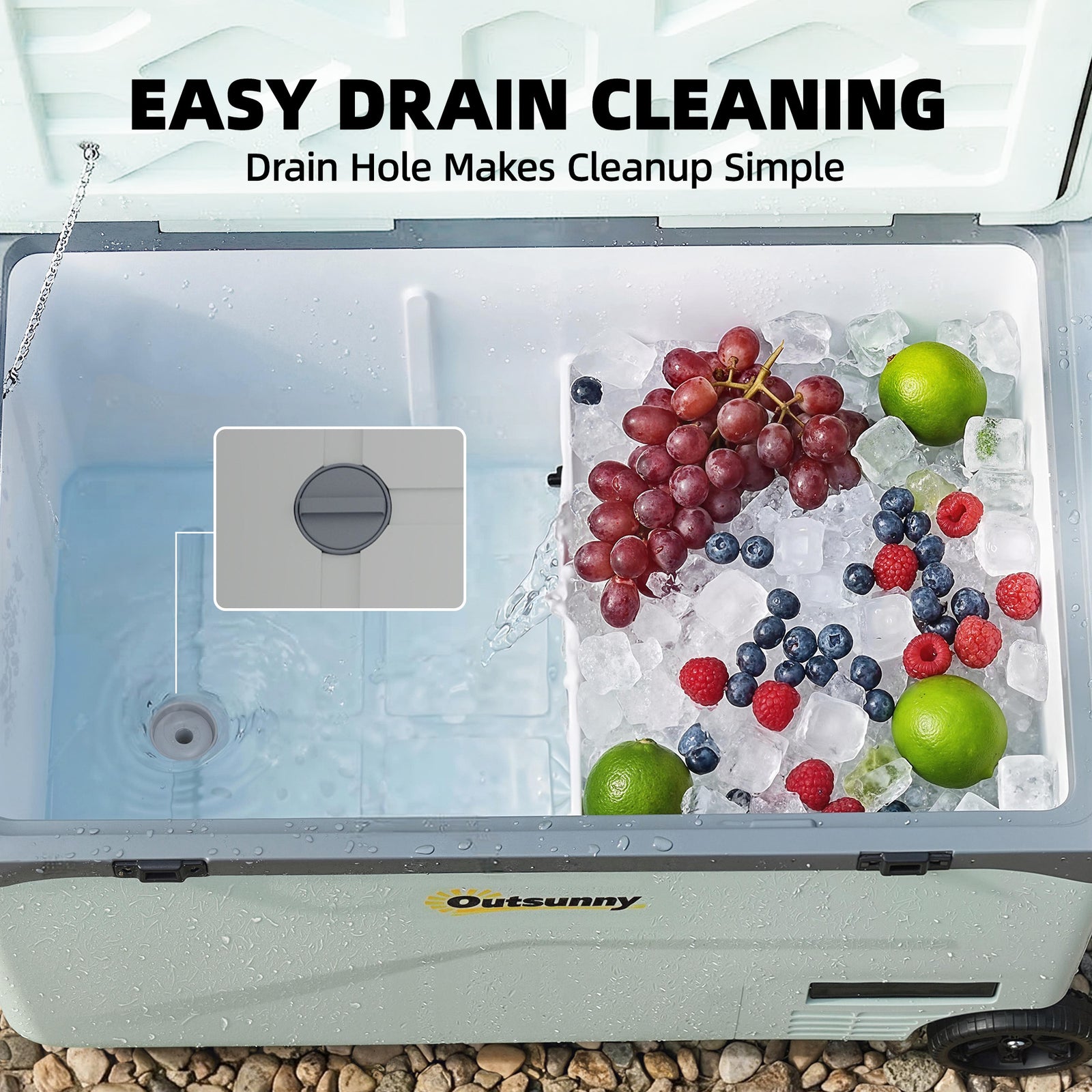 Compressor Car Fridge Freezer, Camping Refrigerator W/ App Control | Green