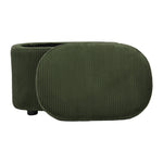 Breeins Modern Corduroy Storage Ottoman With Plastic Legs