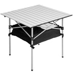 Aluminum Camping Table Folding Table Picnic Table W/mesh Bag | Silver