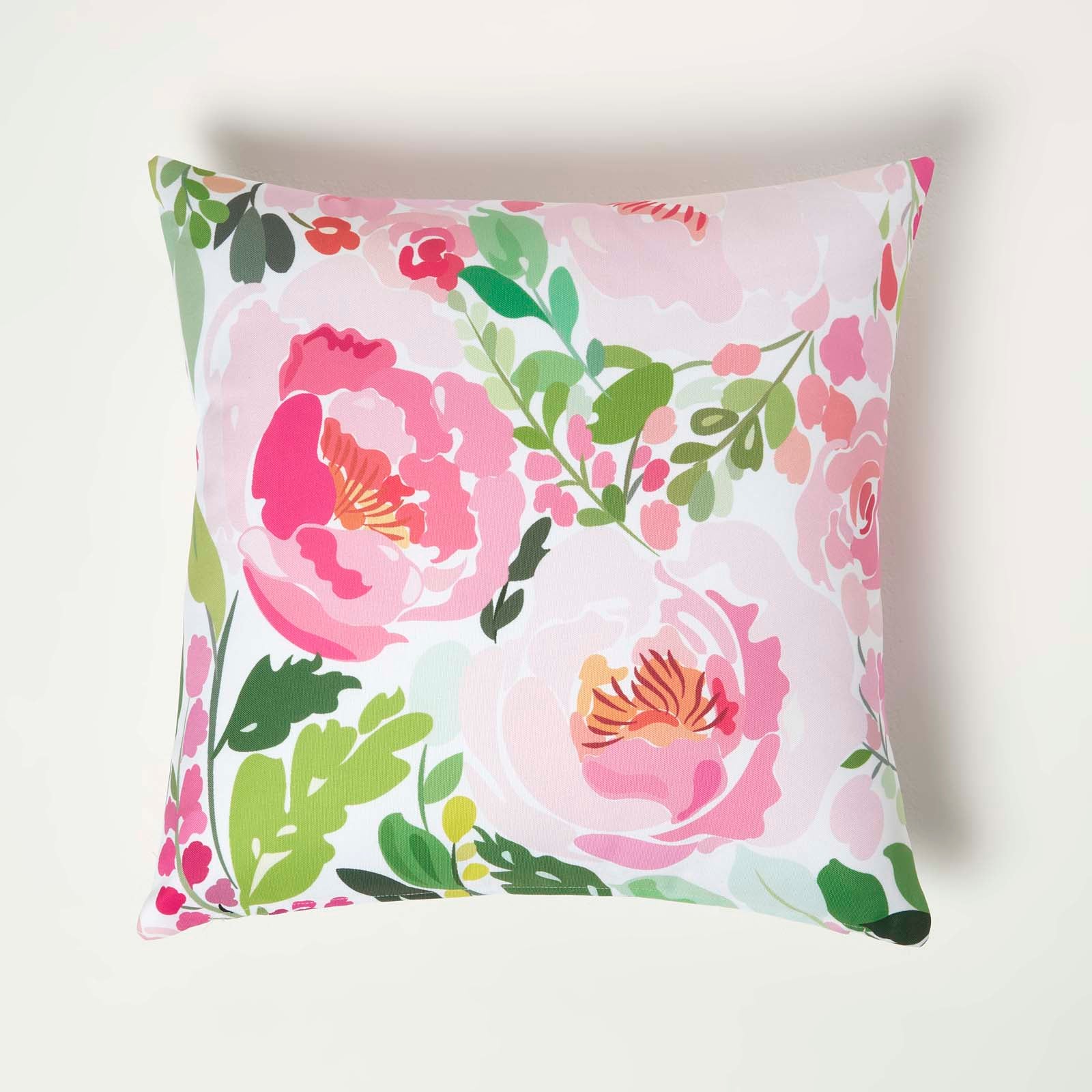 Luxury Outdoor Cushions 2 Set, Waterproof, Soft-touch, Peony, For Garden And Indoors
