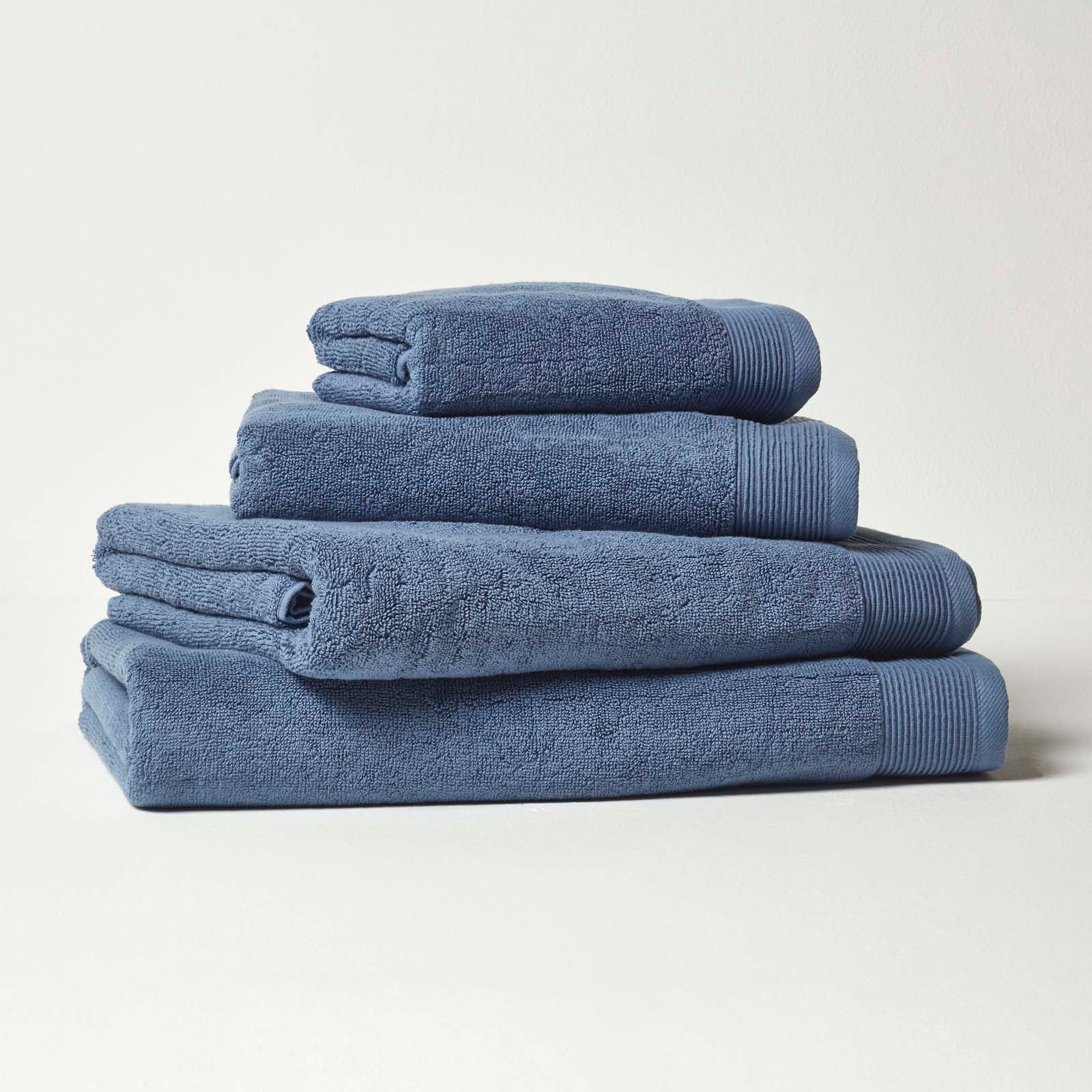 100% Combed Egyptian Cotton 700 Gsm Towels | Bath Towel | Denim Blue