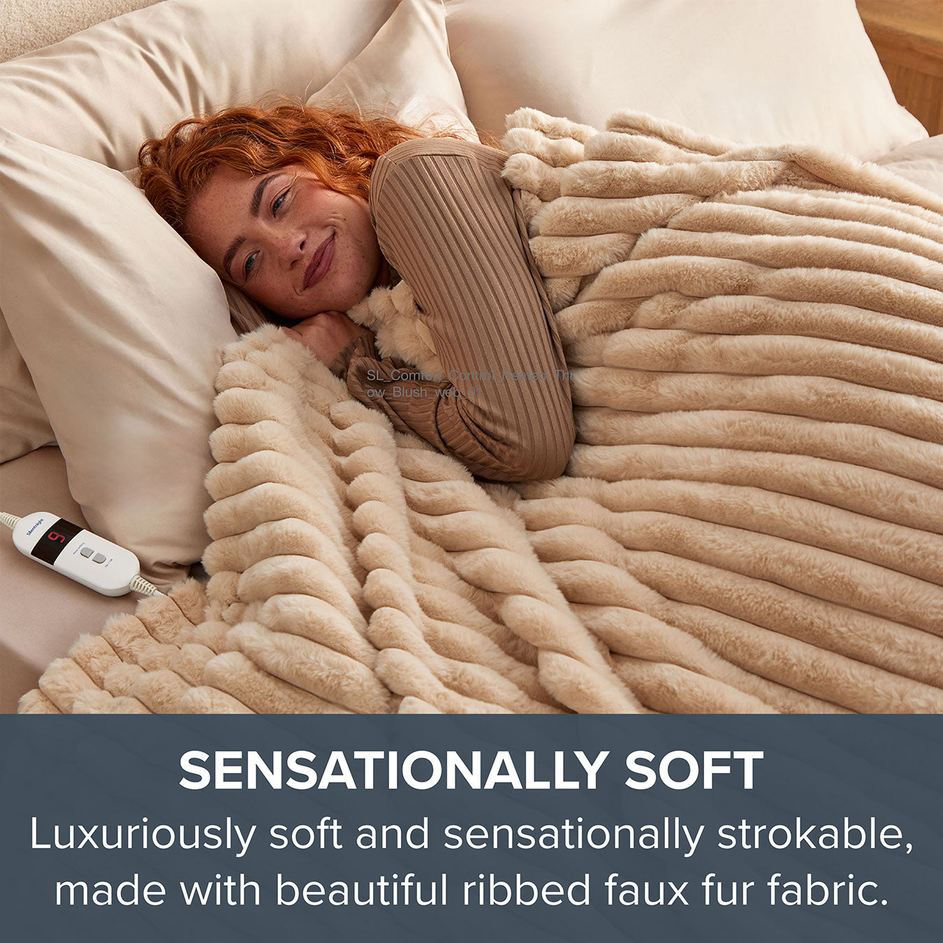 Luxury Faux Fur Heated Throw