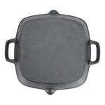26cm W X 26cm D Pre-seasoned Cast Iron Grill Pan With Dual Handles