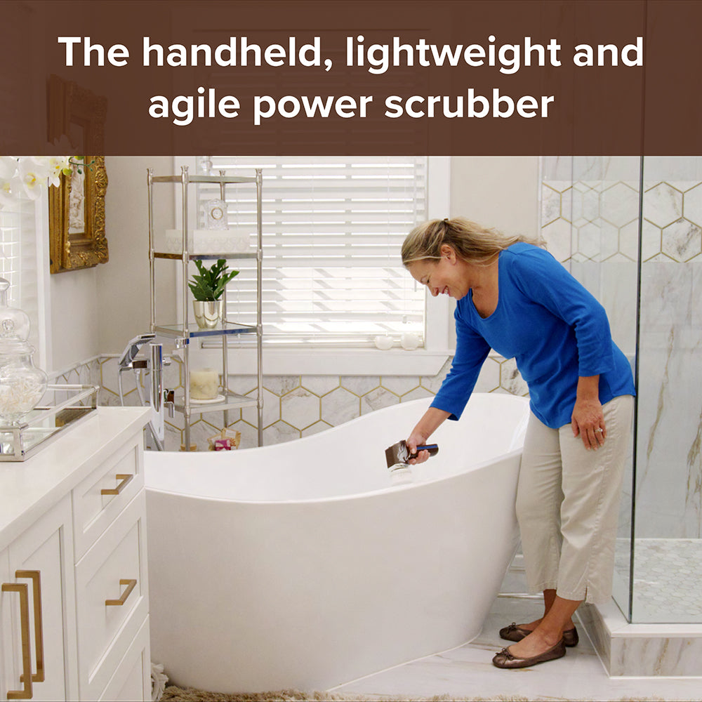 Horsepower Handheld Portable Rechargeable Power Scrubber | Brown