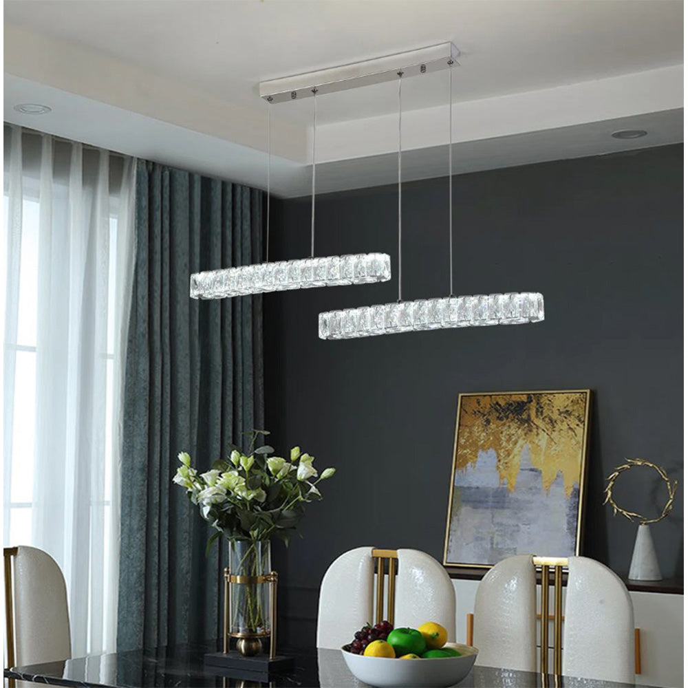 Bath Plus TB+ 2-light Crystal Led Pendant Chandelier