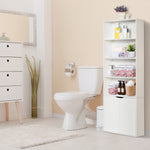 2 Door 4 Shelves Bookcase Wooden Storage Cabinet | One Size | White