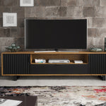 Blackridge Tv Unit 200cm - Fluted Design | Oak