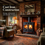 10kw Cast Iron Wood Burning Stove Multi-fuel Fireplace Ja006 Defra Approved