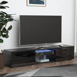 High Gloss Tv Stand With Led Lights Black