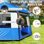Camping Tent 3000mm Waterproof 4-6  Person | Blue