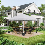 3x3 (m) Pop Up Gazebo Party Tent W/ 2 Sidewalls, Weight Bags | White