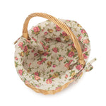 Wicker Shopping Basket Buff Willow Oval Shopper | Pink