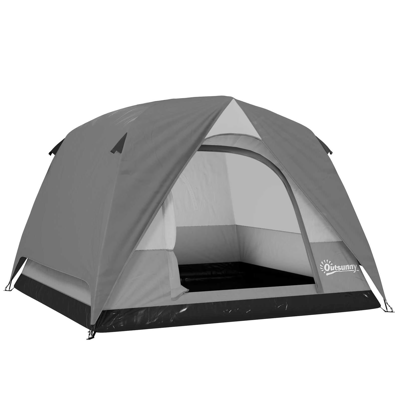 3-4 Person Camping Tent, Waterproof Tent | Dark Grey