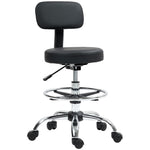 Faux Leather Adjustable Stool, 360° Swivel Chair For Study
