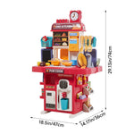 Children Pretend Kitchen Playset 83pcs Toy Accessory Set | Red