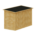 Outdoor Fir Wood Bicycle & Garden Shed – Sloped Asphalt Roof, Lockable Door, Natural Wood, Floor Included | Large | Natural