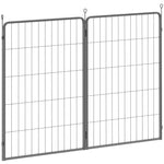 2 Piece Expansion Pace Dog Pen With 3 Connecting Stakes For 100cm High Puppy Pen