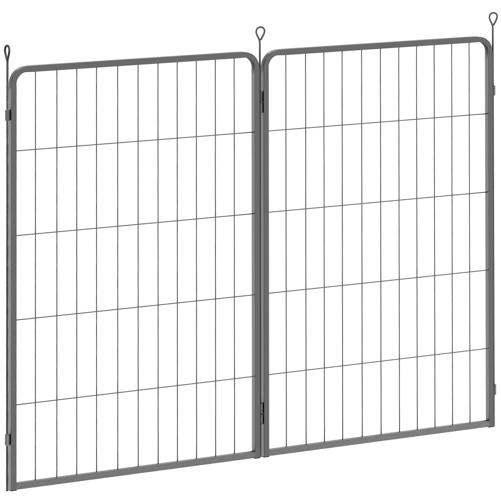 2 Piece Expansion Pace Dog Pen With 3 Connecting Stakes For 100cm High Puppy Pen