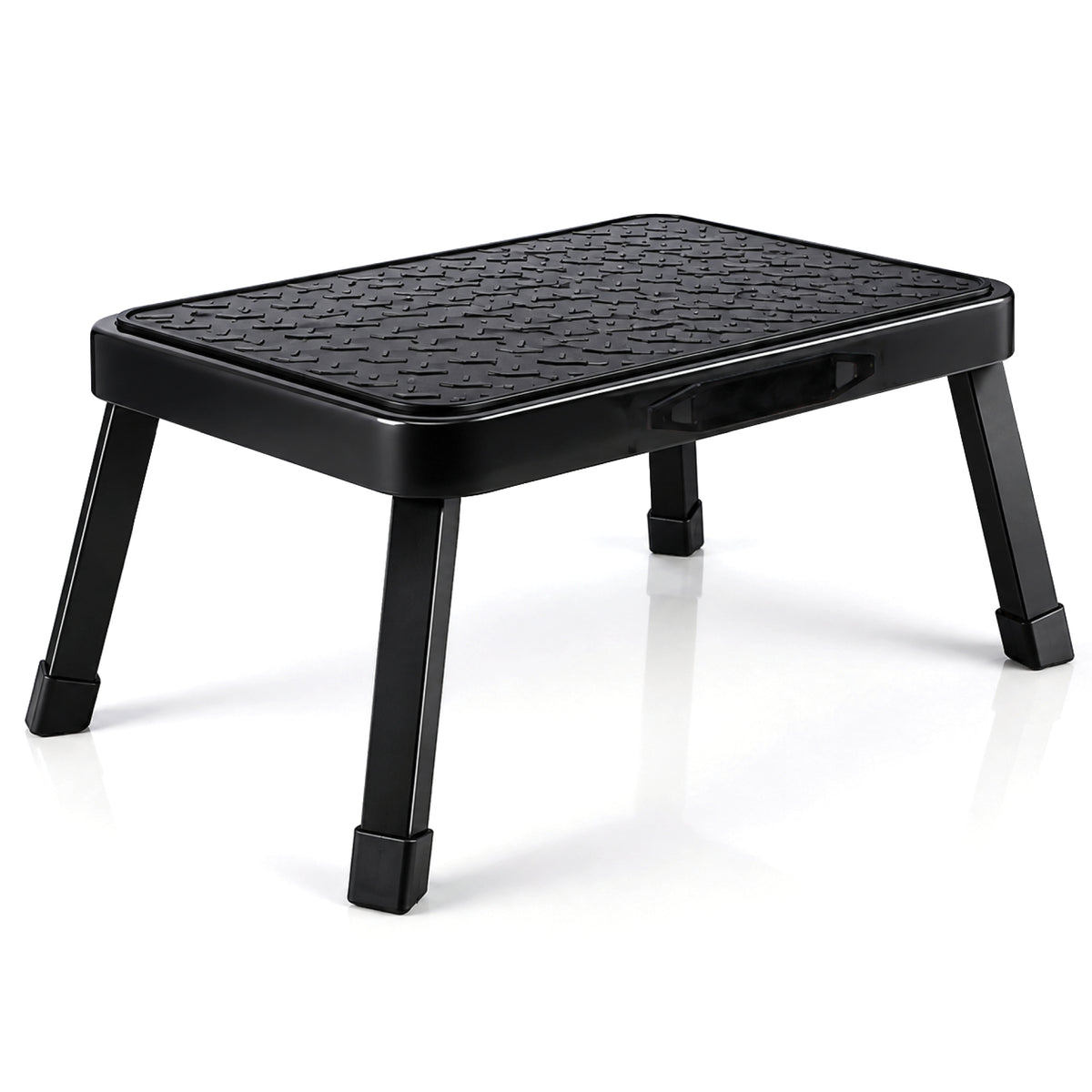 Folding Step Stool Premium, Heavy-duty Steel Home Diy Step Stool 150kg Capacity | White