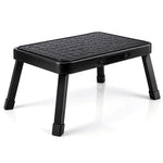 Folding Step Stool Premium, Heavy-duty Steel Home Diy Step Stool 150kg Capacity | Black